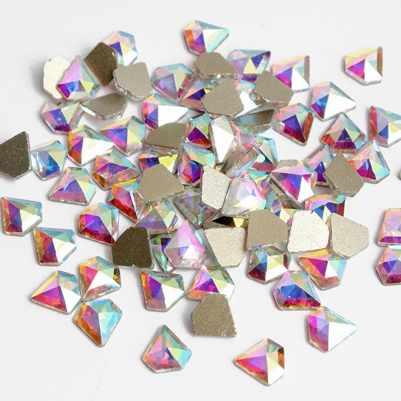 Новые Стразы для ногтей с плоской задней поверхностью 7 мм хрустальные камни