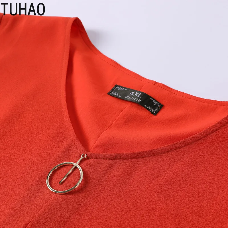Блузка женская летняя оранжевая 10XL 8XL MS05 | Женская одежда