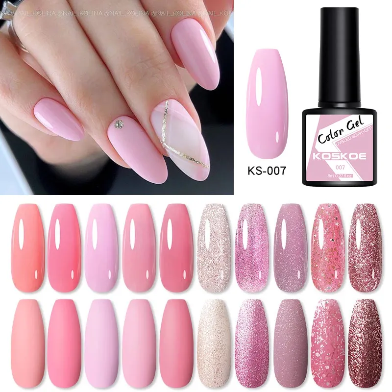 Гель-лак для ногтей LEMOOC отмачиваемый лак глянцевый матовый эффект с блестками