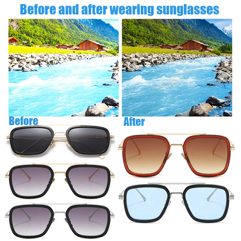 Женские большие квадратные солнцезащитные очки винтажные брендовые