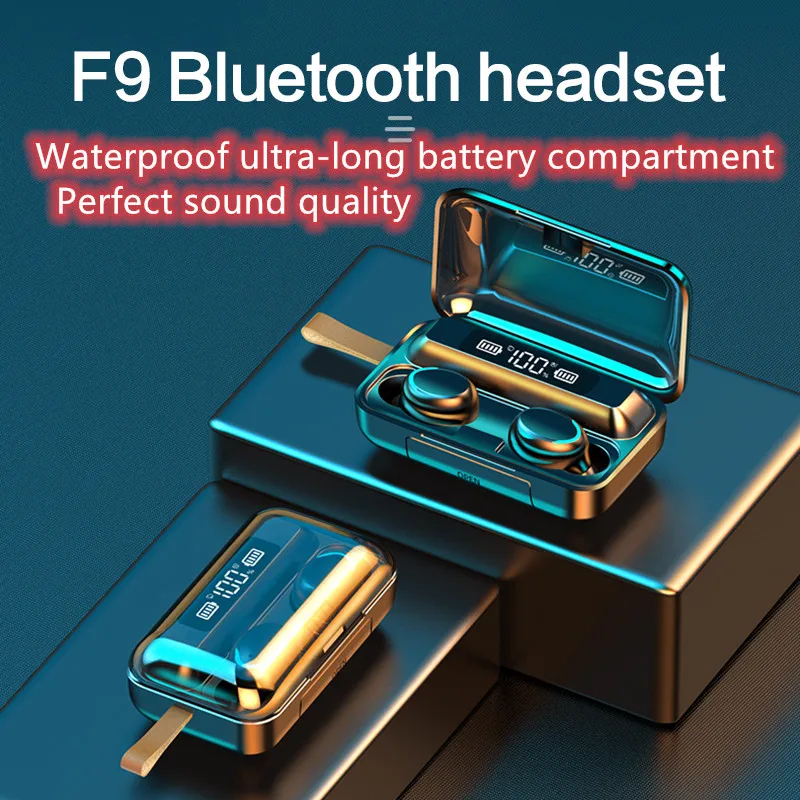 Фото Беспроводная Bluetooth гарнитура BTH F9 5 TWS 0 с объемным стереозвуком одним/бинауральным Беспроводная Bluetooth гарнитура BTH F9 5 TWS 0 с объемным стереозвуком одним/бинауральным