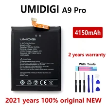 100% Genuine Original for UMI Umidigi A9 Pro Battery 4150mAh New Replacement Parts Phone Accessory Accumulators free tools