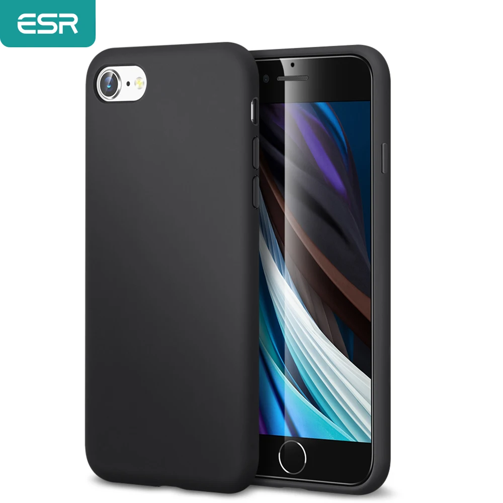 

ESR Case for iPhone SE 2020 SE3 8 7/11 Pro Max/X XS XR XS Max Liquid Silicone Rubber Soft Microfiber Cushion Yippee Cover Case