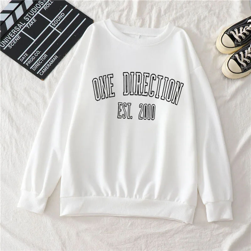 

Sweatshirt Women Harajuku ONE DIRECIION ESI.2010 Fashion Print Autumn Pullover Top Anime ARMIN ARLERT Unisex Black Sweatshirt