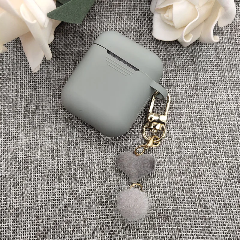 Чехол для AirPods силиконовый чехол наушников s защитный Airpods 2/1 аксессуары с простым