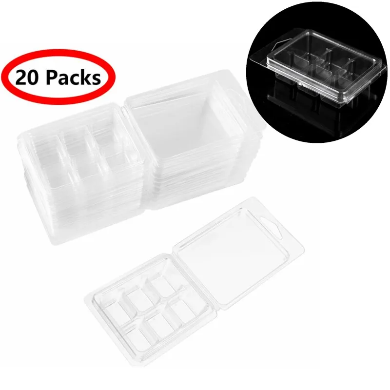 20 шт восковые контейнеры для расплава прозрачные пластиковые раскладушки формы