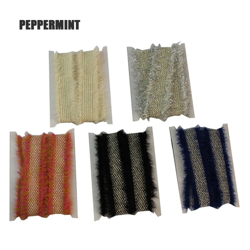 1 ярд 3 см серебряная твидовая тесьма зимняя меховая отделка тканые кружевные