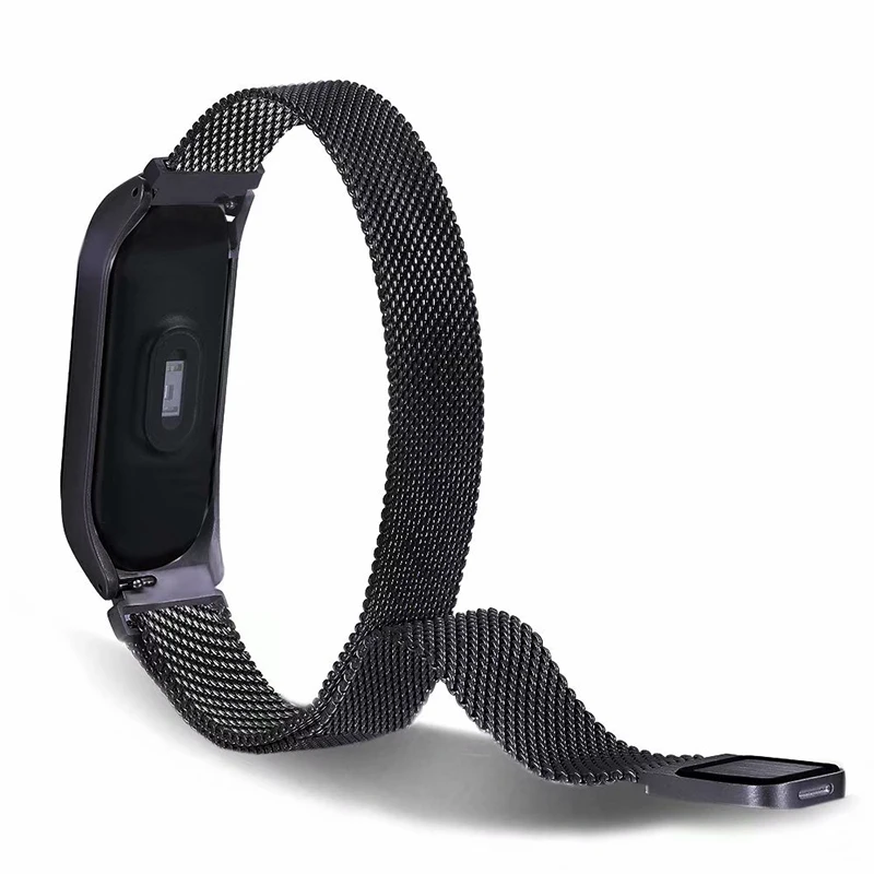 Wristband Metal Stainless Steel Strap For Xiaomi Mi Band 3 4 Wrist Watch Strap For Xiaomi Miband 3 4 Bracelet For Mi Band 3