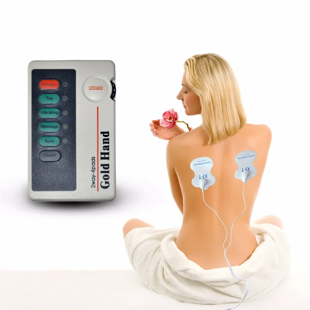 Золотой ручной электрический массажер Сменные подушечки для XFT-502 TENS