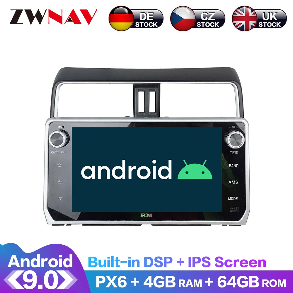 

Android 9.0 IPS Screen PX6 DSP For Toyota Land Cruiser Prado 2018 Car DVD Player GPS Multimedia Player Radio Audio Stereo 2 DIN
