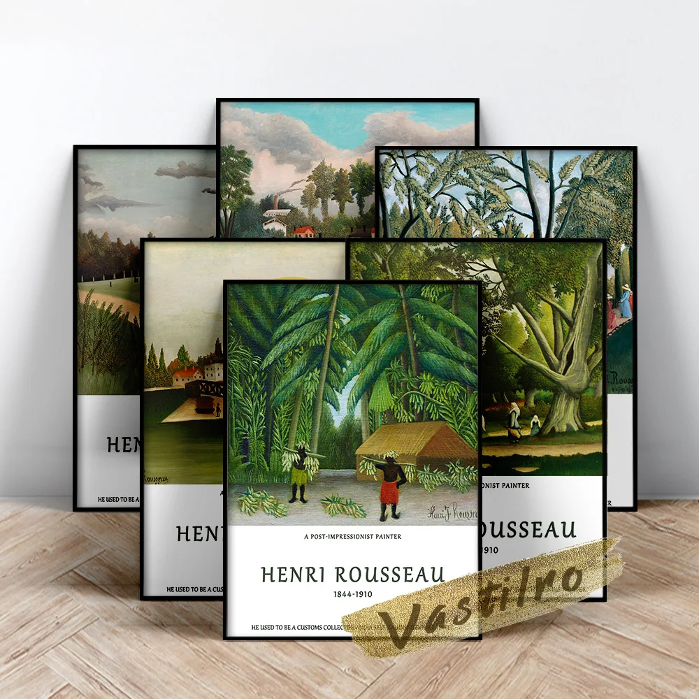 

Henri Rousseau Famous Classic Poster, The Monument To Chopin In The Luxembourg Gardens Painting, Henri Quai D'Ivry Wall Picture
