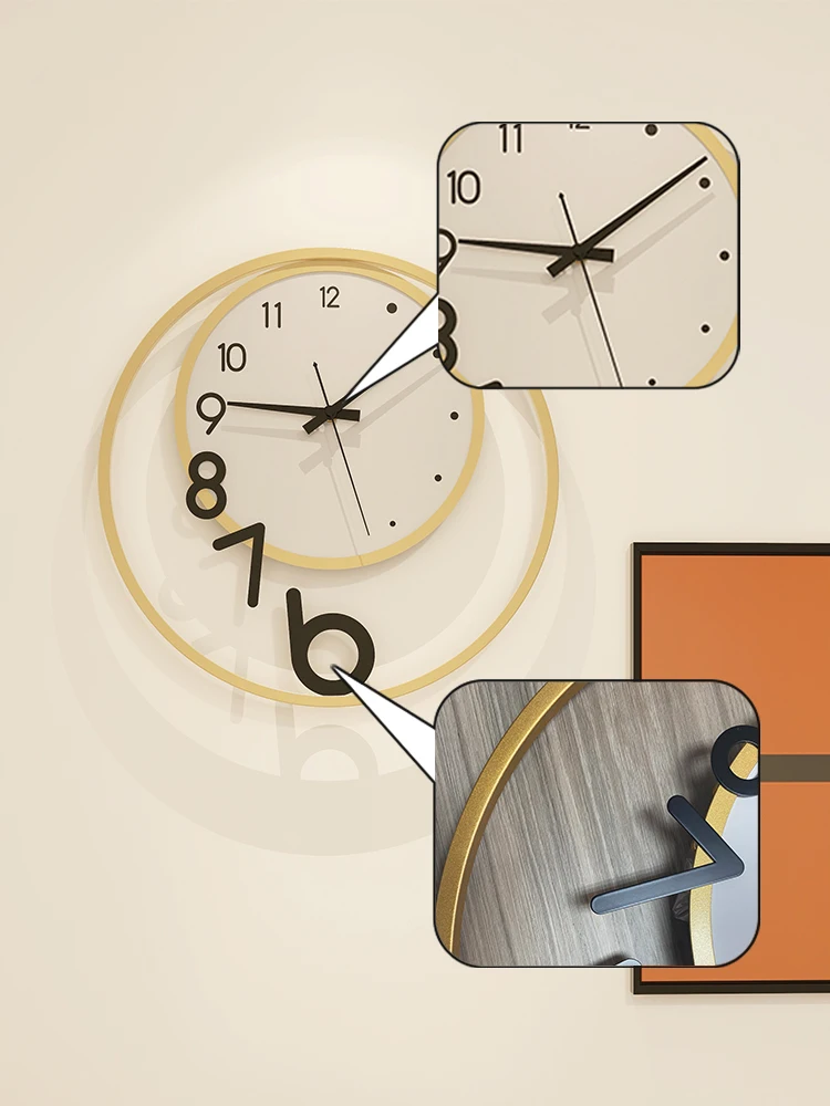 

Metal Home Wall Clock Art Decor Decorative Silent Living Room Wall Clock Modern Design Creative Duvar Saati Wall Clock BF50WC