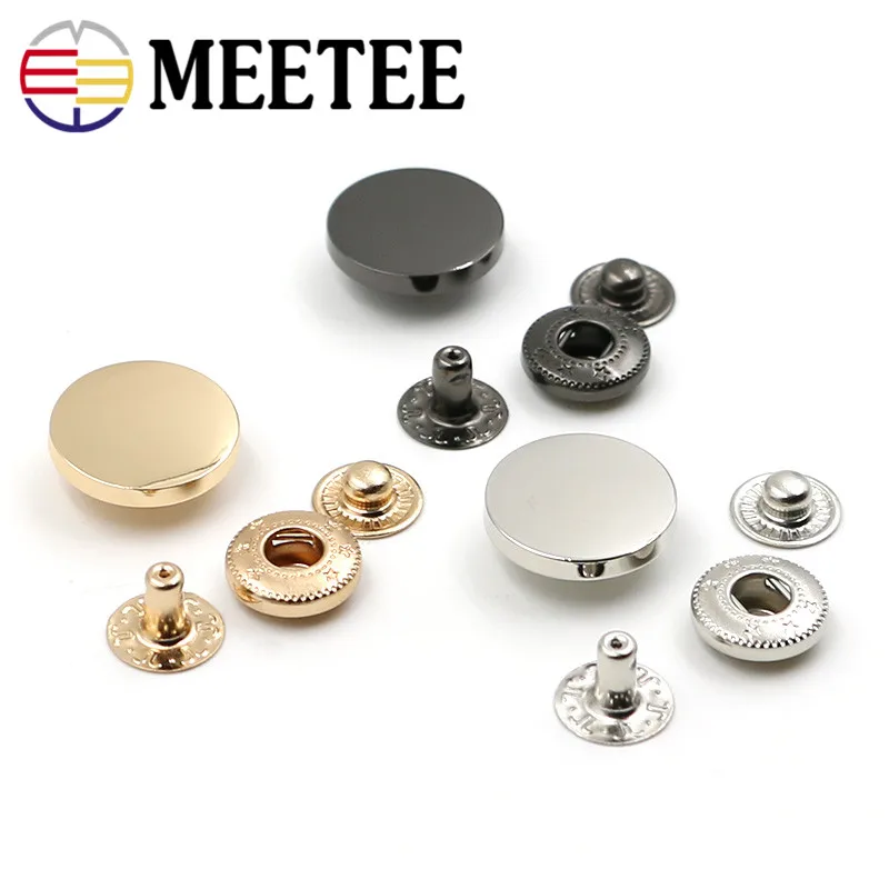 10 компл./упак. цинковый сплав застежки кнопки Пресс серьги гвоздики швейная