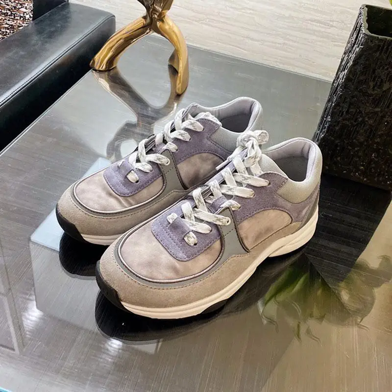 

Top women's men's casual shoes sports shoes women's Leather Suede Paris luxury shoes platform splicing sports shoes fluorescent