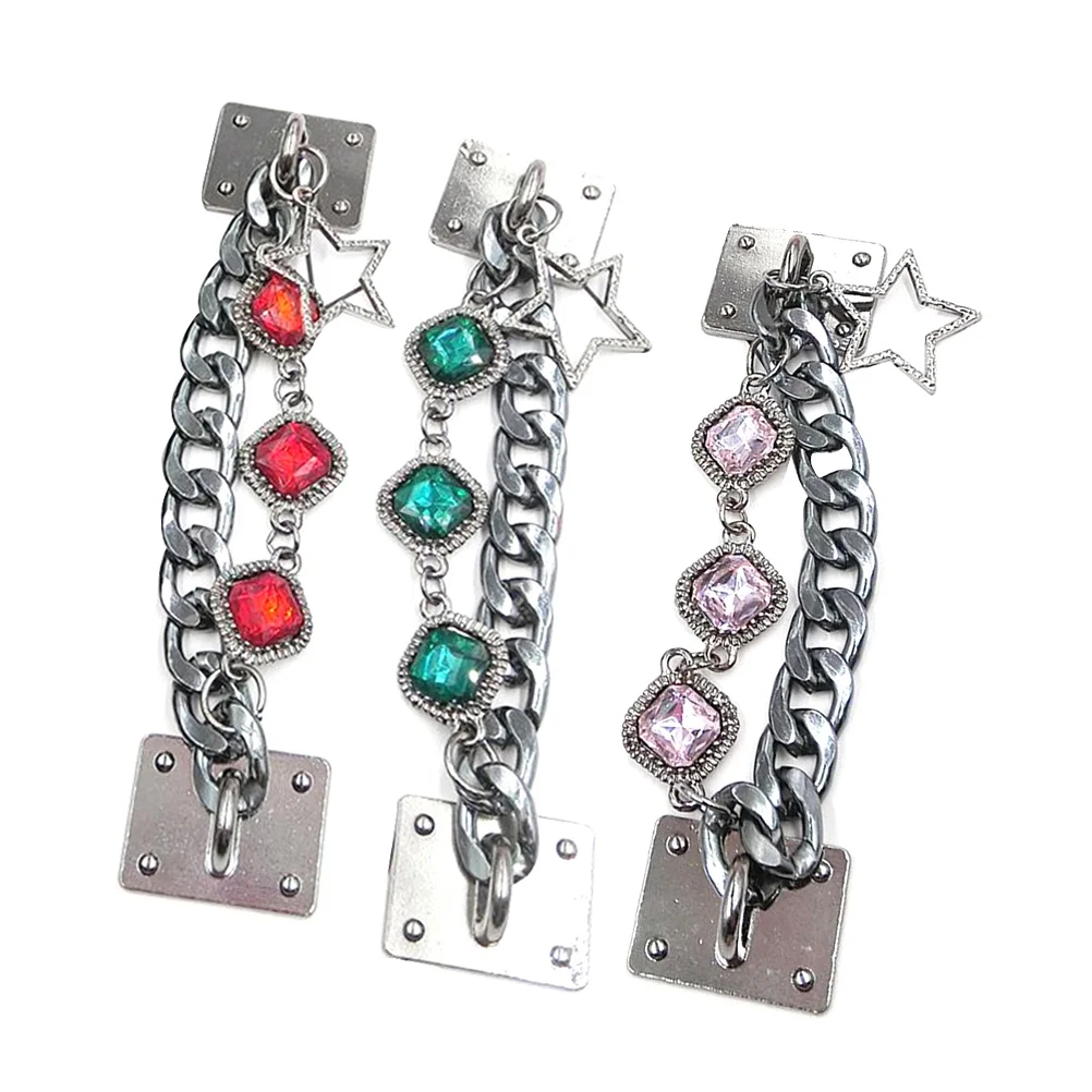 

3pcs Mobile Phone Case Accessories Phone Finger Stand Holder Pentagram Bracelet for Phone (+ Green + Red)