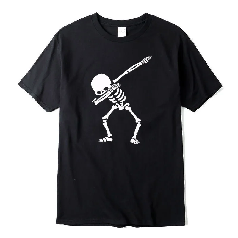 

2021 New Men's Short Sleeve Print Skull T-Shirt Fashion casual O collar Men's T-Shirt Funny T-Shirt