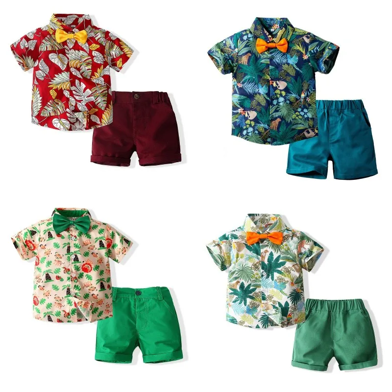 Комплект одежды для мальчиков из 2 предметов Классические летние пляжные костюмы