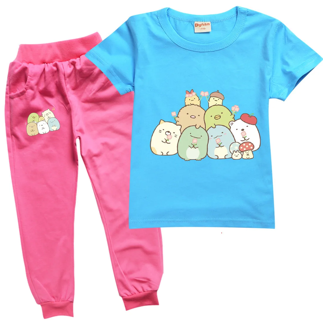 

Cartoon Sumikkogurashi 3d Print Suits Kids Sportswear Toddler Girls Cotton Short Sleeve Top+pants 2Pcs Sets Children Clothing
