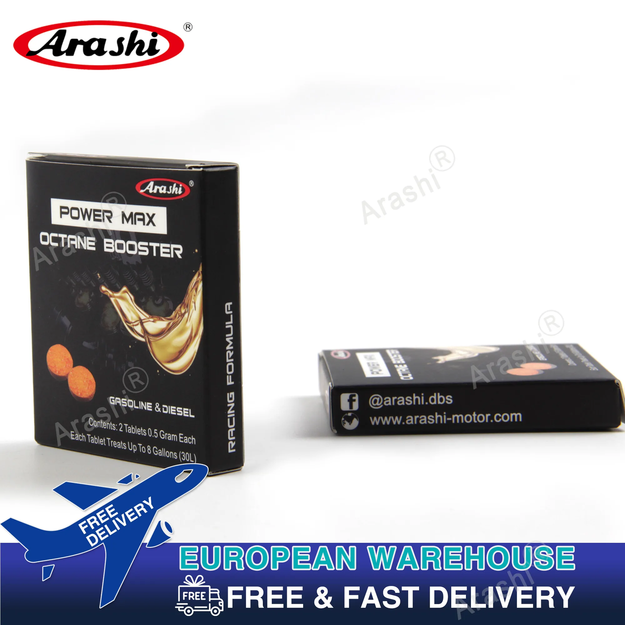 

ARASHI 6 Packs Gasoline Petrol Diesel Fuel Additive Engine Cleaner Motorcycle Cars Automobile Vehicles Octane Booster Gas Saver