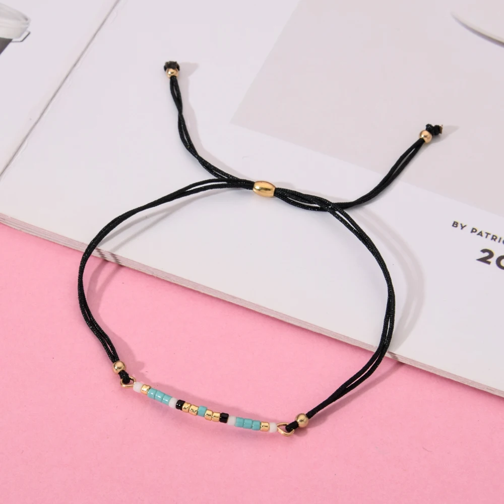 Женские браслеты с бусинами из кристаллов в богемном стиле регулируемая