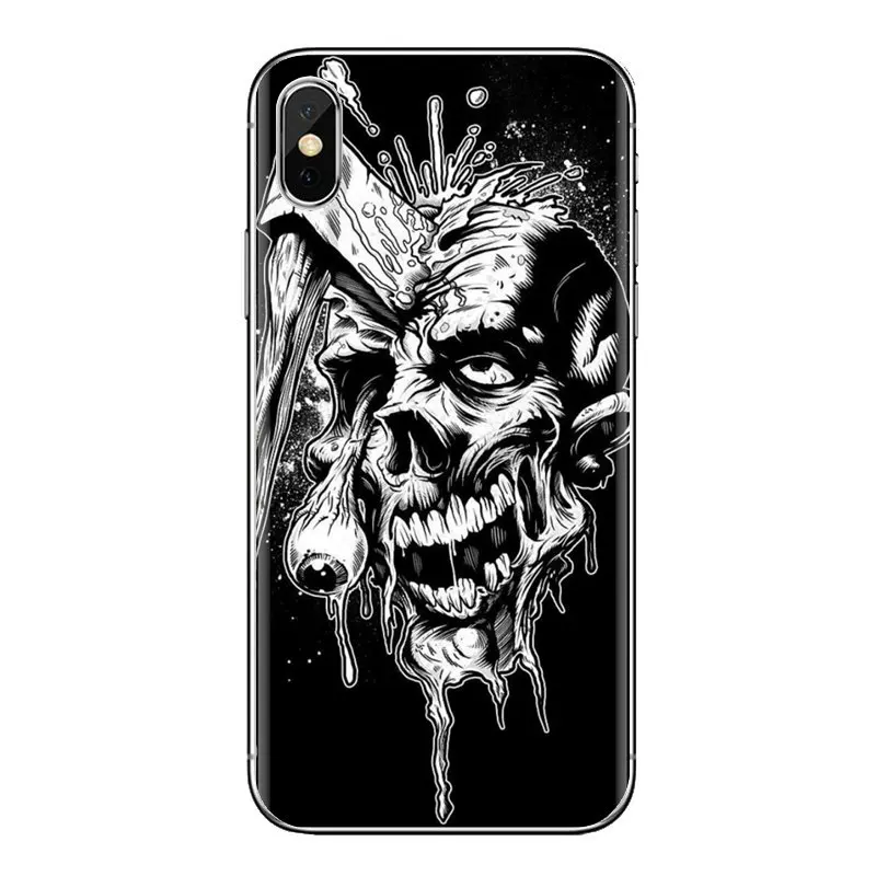 Прозрачный мягкий чехол для iPod Touch Apple iPhone 4 4s 5 5S SE 5C 6 6S 7 8 X XR XS Plus MAX Белый Зомби обои