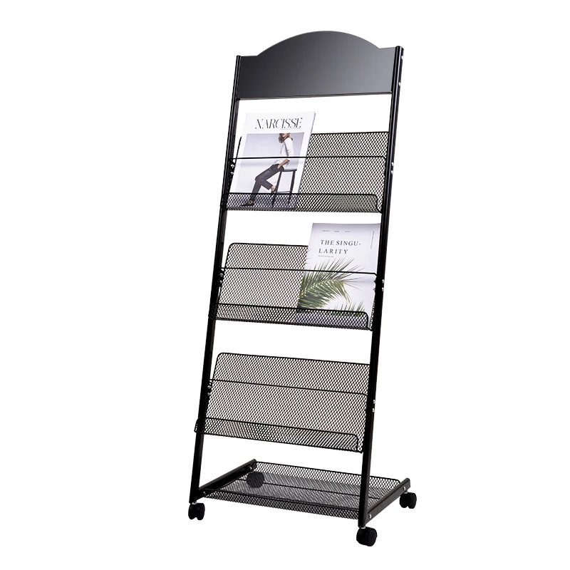 

Magazine shelf, publicity material shelf, display shelf, book and newspaper shelf, display shelf, landing newspaper shelf