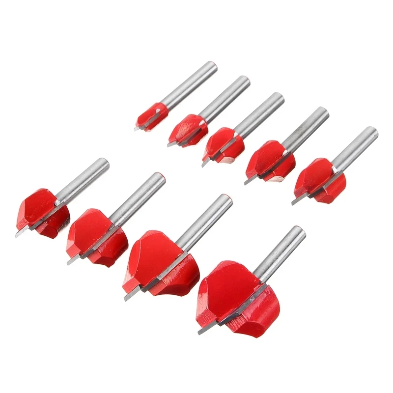 6mm Shank Cleaning Bottom Router Bits Diameter Carbide Cutters For Wood Milling Cutter Woodworking Surface Planing Router images - 6