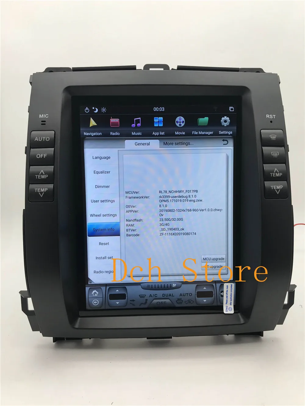 10,4 ''вертикальный экран Tesla стиль Android 8,1 автомобильный dvd-плеер gps для Toyota Prado 120 land cruiser 2002-2009 Lexus GX470 PX6