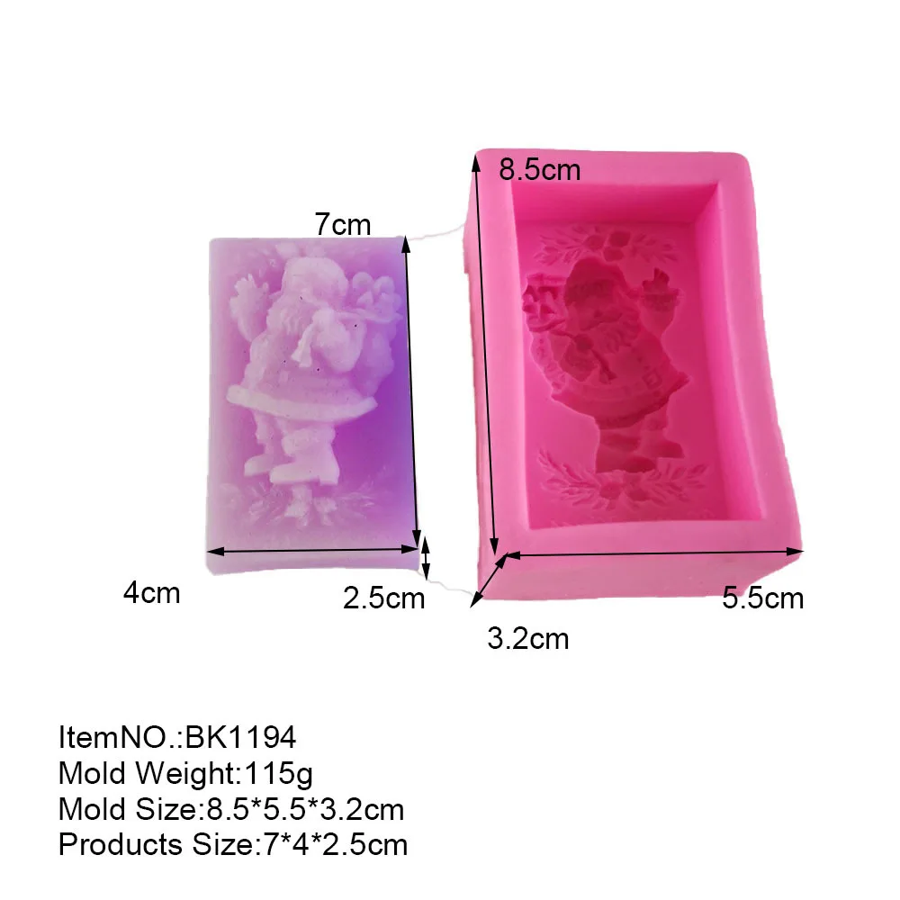 Силиконовая форма для мыла ручной работы с изображением отца Рождества|Формы