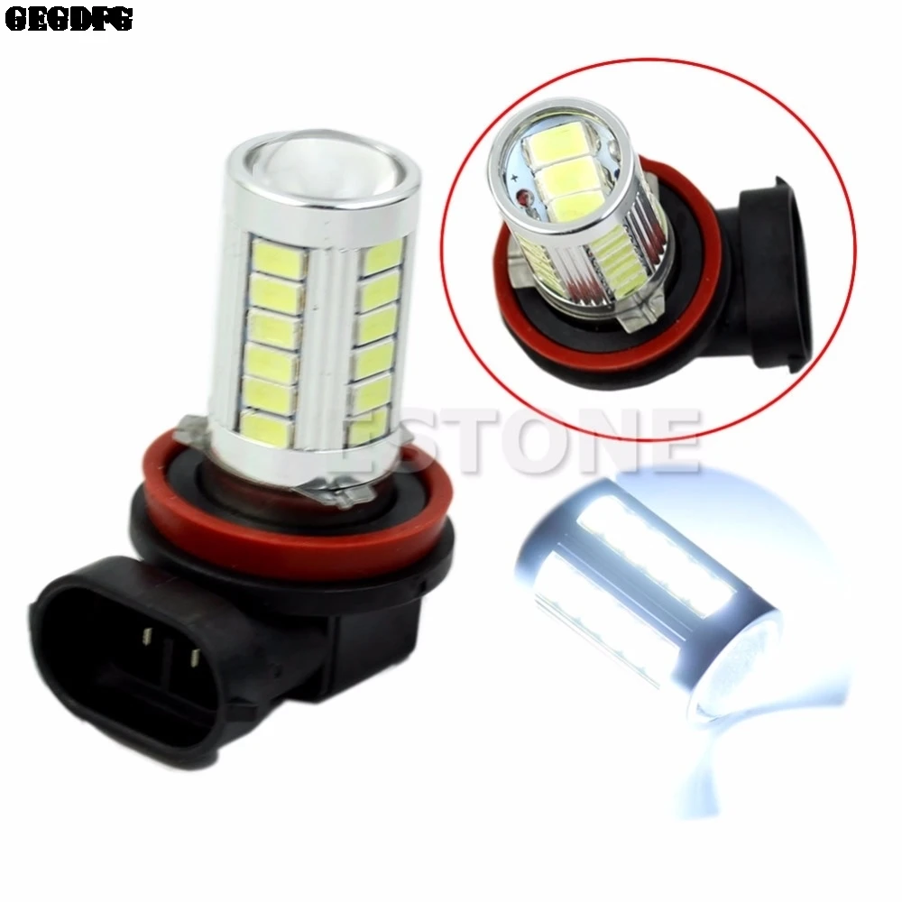 H11 супер яркий 5630 SMD 33 светодиодный 12V Авто белые противотуманные лампы Светильник