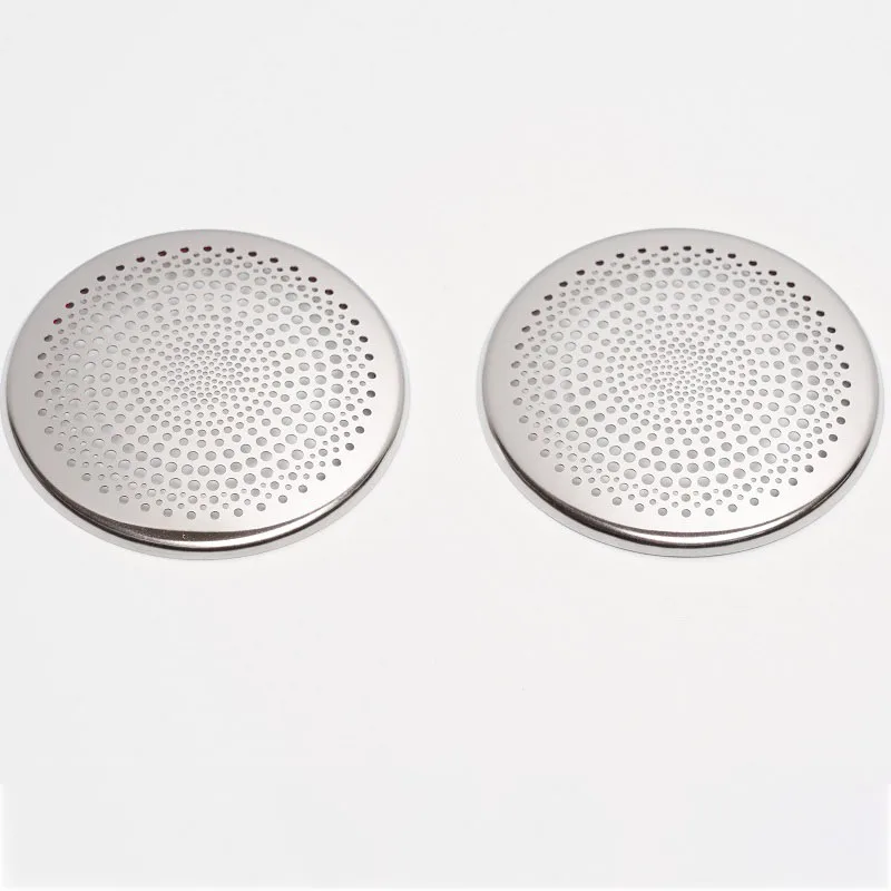 SILVER mirror pair Хромированные накладки на пищалки под лобовым стеклом круги из нержавеющей стали на высокочастотные динамики передних стоек для Lada Xray X ray Лада Икрей Х рей стайлинг молдинг тюнинг салона Кросс Cross - Название цвета: SILVER mirror pair