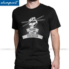 Футболка мужская с изображением оружия массы перкуссии барабана рок-музыки, Забавные футболки с коротким рукавом, футболки с круглым вырезом, одежда 4XL 5XL