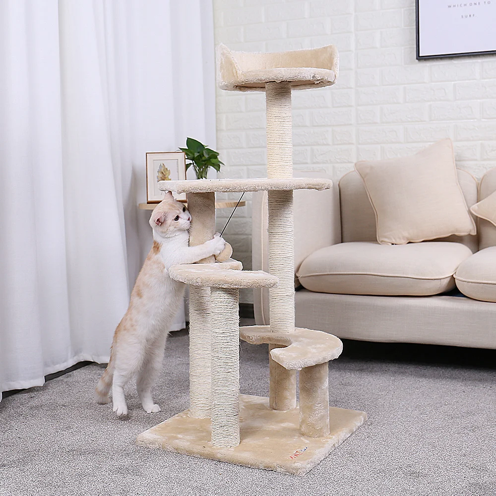Домашняя домашние кошки домик на дереве с подвеской игрушка для кошки в виде шара мебель царапина твердая древесина для кошек альпинистская рама для кошек Condos