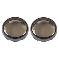2pcs smoke turn signal light lens covers front rear for sportster softail road