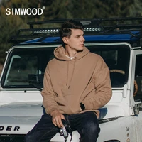 simwood 2021 autumn winter new warm heavyweight fleece hoodies men oversize sweatshirts basic athletic tracksuits plus size