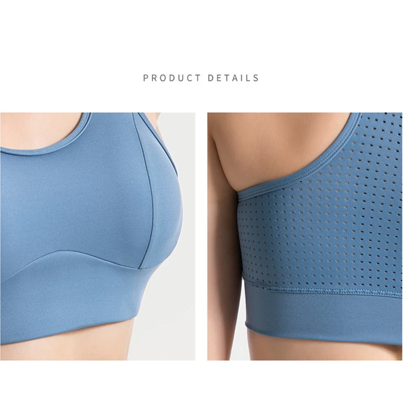 Сетчатый сексуальный спортивный топ с вырезами ударопрочный бюстгальтер