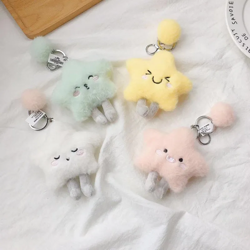 Ant little twin stars Брелок Плюшевый peluche porte clef Мини Милая цепочка для девочек|Плюшевые