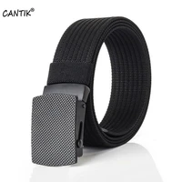 cantik design black automatic buckle metal canvas belts crude strip nylon belt for men clothing jeans accessories 3 8cm cbca137
