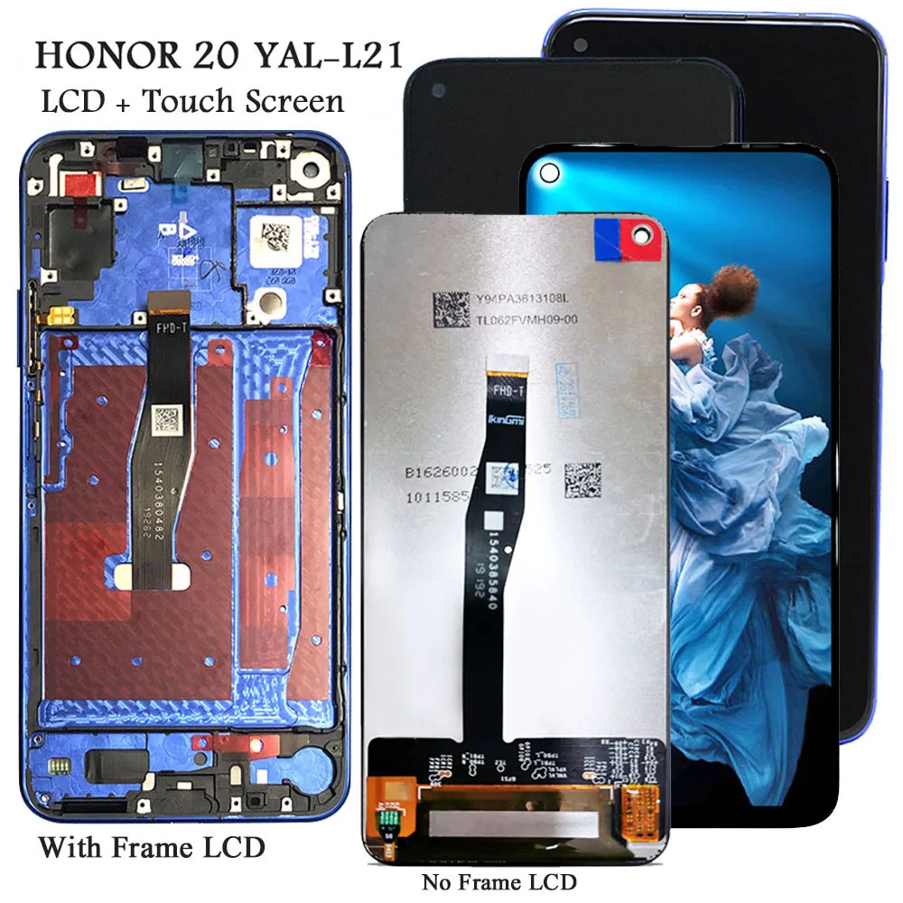 Дисплей для Honor 20 ЖК дисплей с сенсорным экраном Replcement Huawei YAL L21 AL00 TL00 экран