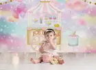 Фон для фотосъемки с изображением Baby Shower мороженое торт новорожденный День рождения фон для фотосъемки студийный реквизит, фон для фотографии