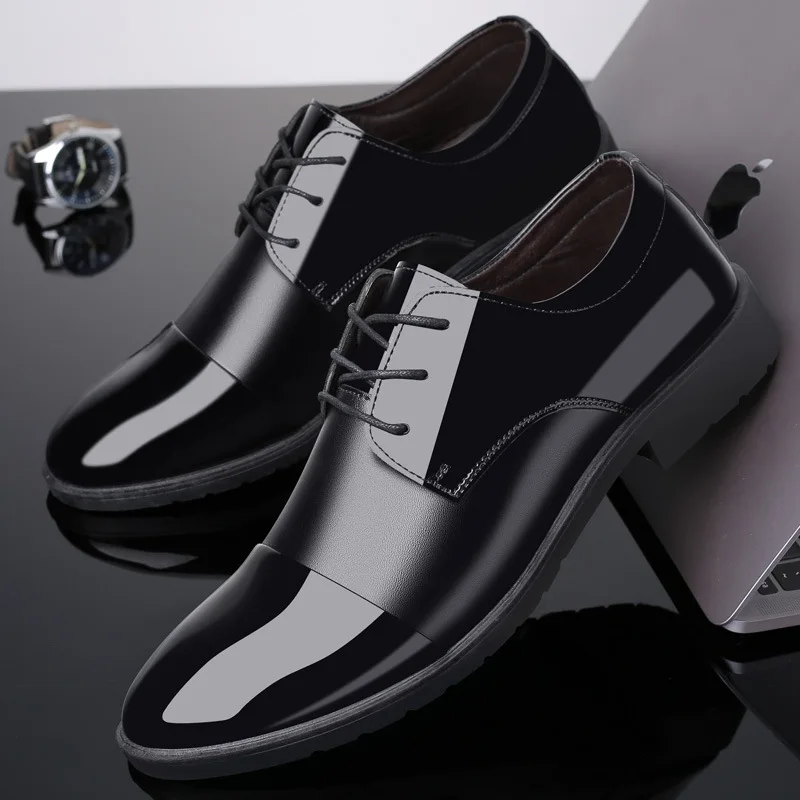 

Mazefeng Italian Black Formal Shoes Men Loafers Wedding Dress Shoes Men Patent Leather Oxford Shoes for Men Hommes Pointed Toe
