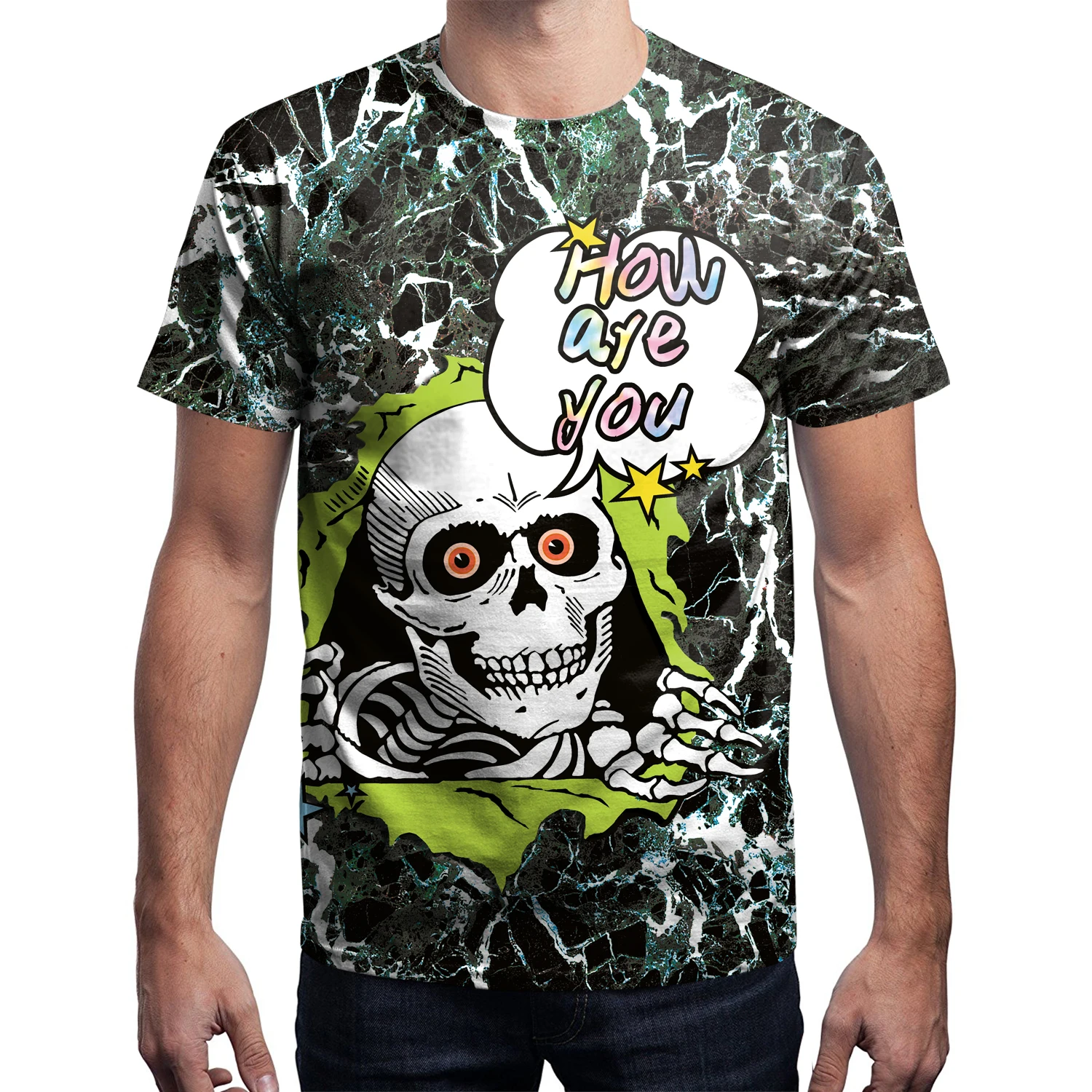 Armorhero Hello Skull женские футболки Харадзюку стиль свободный тройник Топ Повседневный