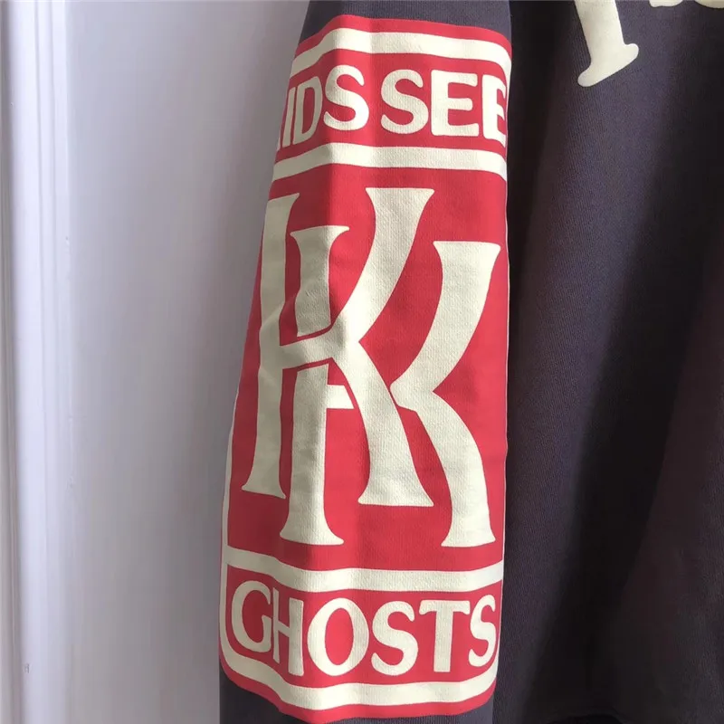 Kanye West/Детская толстовка с капюшоном и надписью SEE GHOSTS FREEEE пуловер принтом I See Ghosts