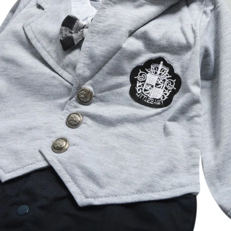 

Summer Baby Infant Rompers Patchwork Baby Boy Clothes Gentleman Baby Spring Clothes Boys Rompers Kids Costume New