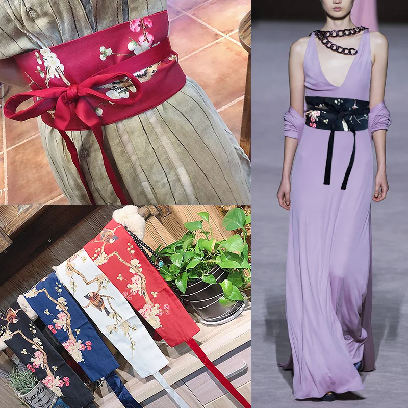 

Пояс женский с принтом в стиле ретро, пояс в китайском стиле, пояс-корсет