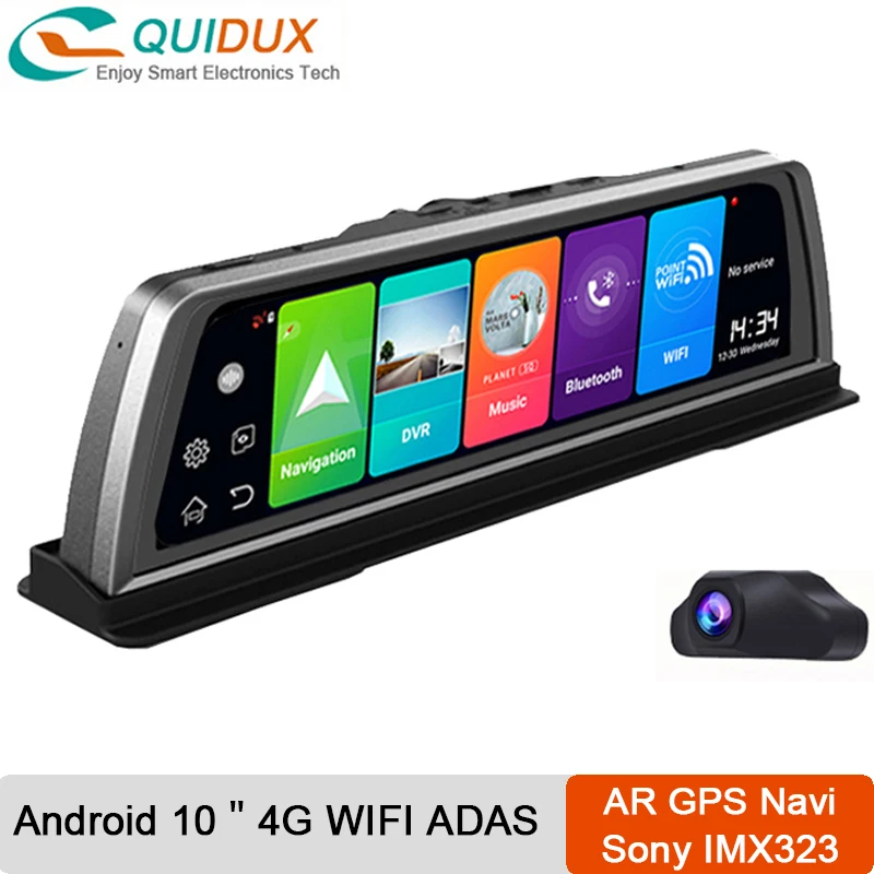 

AR GPS Dashboard 10'' Android Car Dvr Dashcam Rear View Camera Mirror Registrar Video Recorder Surveillanc ADAS 4G Wifi Backview