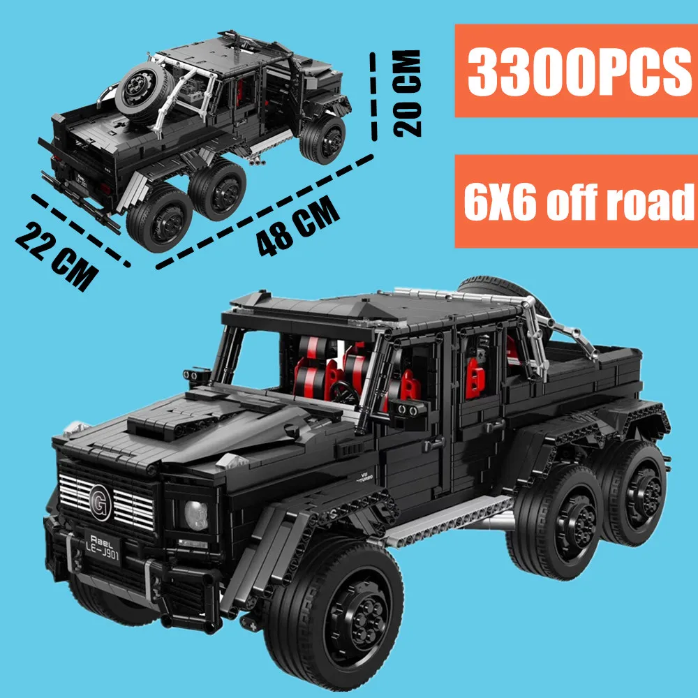 2019 NEW MOC Technic Series G63 AMG 6x6 внедорожный автомобиль внедорожник строительные блоки