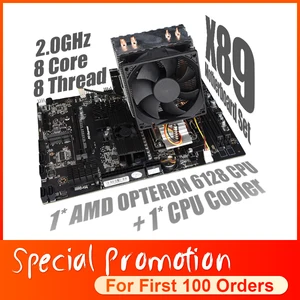 x89 set combo for amd motherboard g34 socket with amd opteron 6128 cpu cpu fan support ddr3 memory sata2 usb 3 0 free global shipping