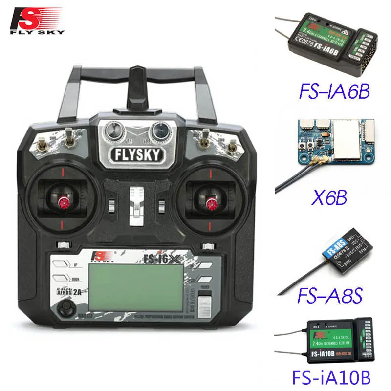 

FLYSKY FS-i6X FS i6X 10CH 2,4 GHz AFHDS 2A RC передатчик для RC FPV Racing Drone Retailbox X6B iA6B A8S iA10B iA6 приемник