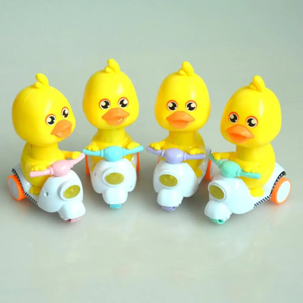 Дети мотоцикл пресс утка игрушка игрушки классическая Весенняя заводные для